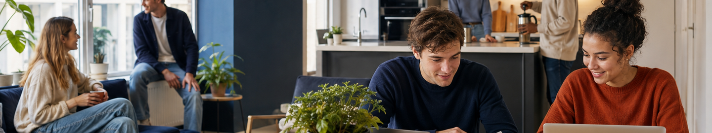 Samen studeren in een gerenoveerd studentenhuis