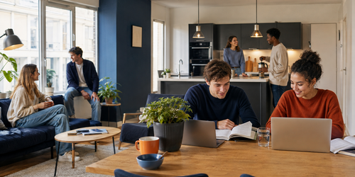 Samen studeren in een gerenoveerd studentenhuis